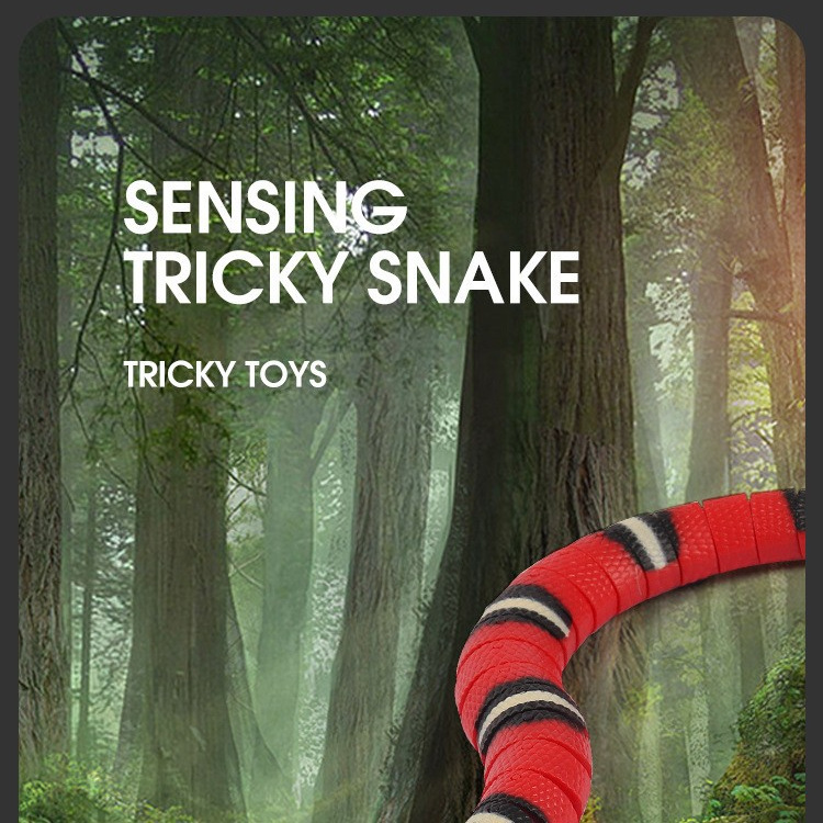 Juguete de Serpiente Eléctrica con Sensor de Plástico con Evitación de Obstáculos para Mascotas