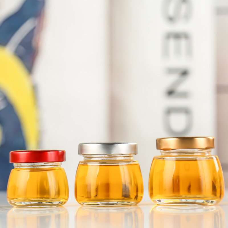 大口仙炖透明玻璃燕窝分装瓶空瓶加厚简约 可装蜂蜜酱菜奶酪