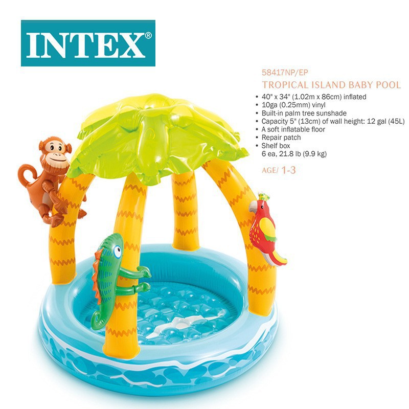 インテックス子供用滑り台空気入れ遊戯池子供プール空気入れ城滑り台噴水池いたずら城