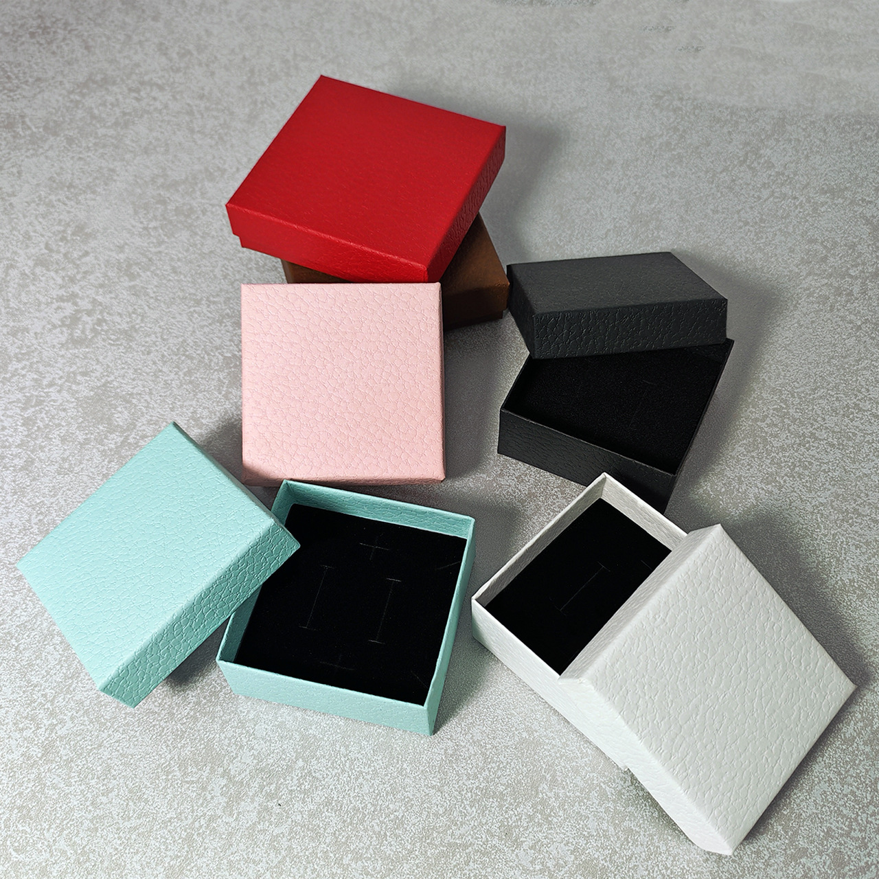 厂家清仓天地盖干裂纹手链双戒指位项链吊坠耳环等饰品礼品包装盒