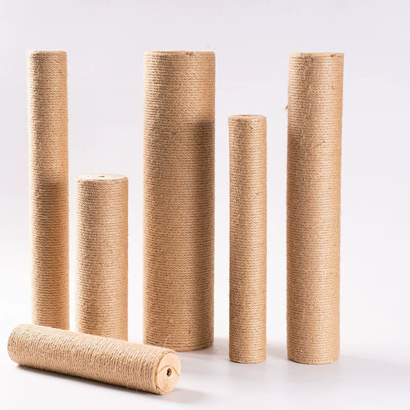 Деревянный столб для кошек с веревкой из конопли, оптовая продажа, сизалевый столб для кошек, аксессуары для самостоятельной сборки, сменный универсальный столб для кошек, игрушка для кошек