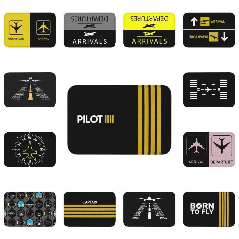 Pilot Strip Front Door Mat Non-slip Outdoor Quick-drying Aviation Aircraft Foot Mat Cross-border Floor Mat Flocking Pilot Strip Front Door Mat Non-slip Outdoor Quick-drying Aviation Aircraft Foot Mat Cross-border Floor Mat Flocking