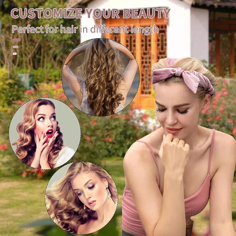 クロスボーダー Amazon レイジー ノンヒートヘアアイロン ヘアバンド カーリングヘアアイロン ヘアサロン ビッグウェーブ スリーピング ギフトボックスセット|undefined