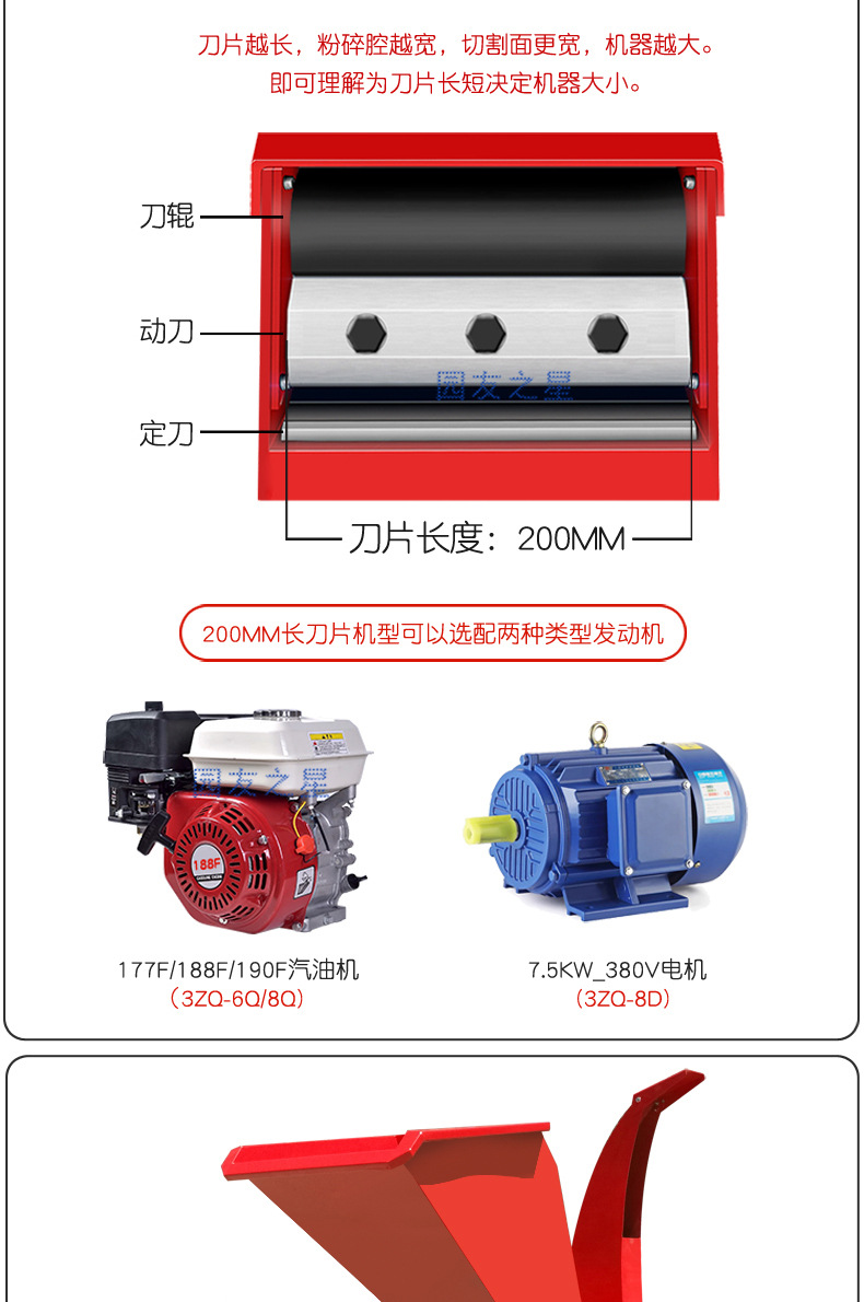 小型移动式家用树枝树叶粉碎机汽油秸秆还田机果园果树枝条碎枝机详情6