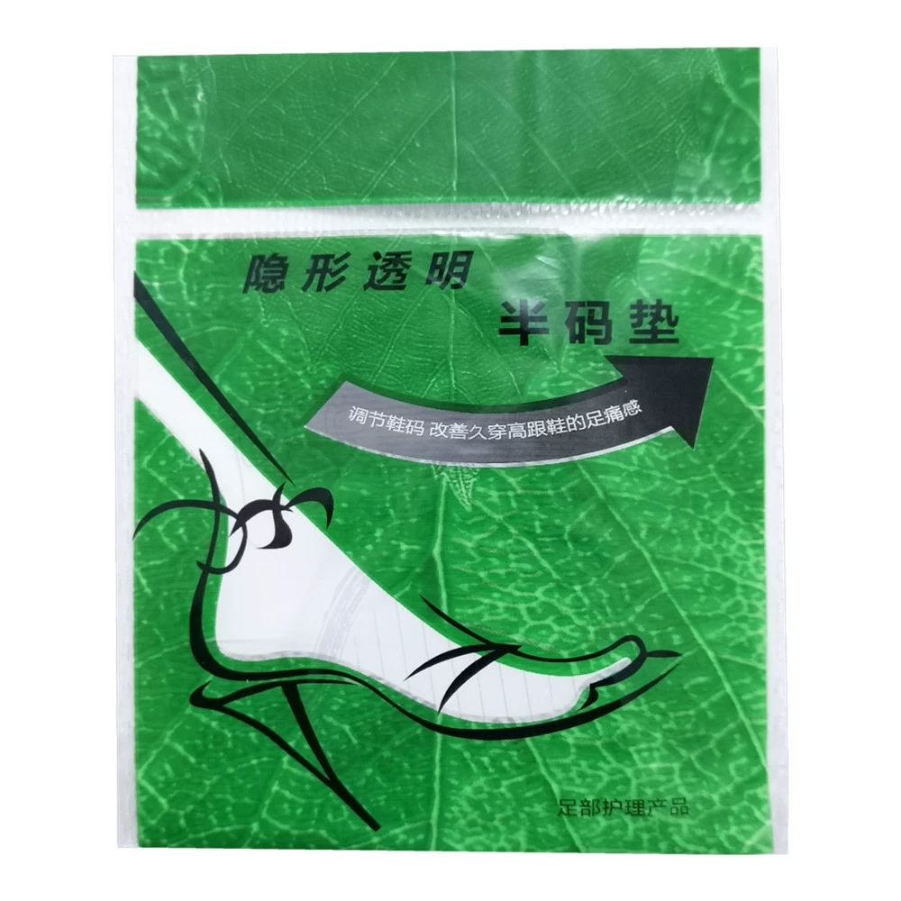 Зеленый мешок Половинный размер Pad невидимая Прозрачная силиконовая подушка для передней части стопы Кристалл стельки отрегулировать размер обуви производители оптовая женская обувь