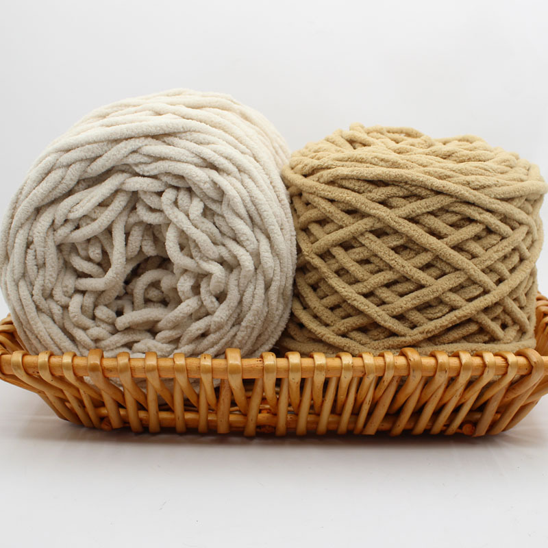 冰条线粗毛线大团手工编织围巾包包毛线团钩针diy勾棉拖鞋毛衣线