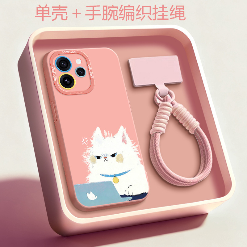 Suitable for Working Cats: Reno16 Phone Case, Reno14 Pro Animal-Themed Case, Reno13 Cartoon Anti-Drop Protective Cover