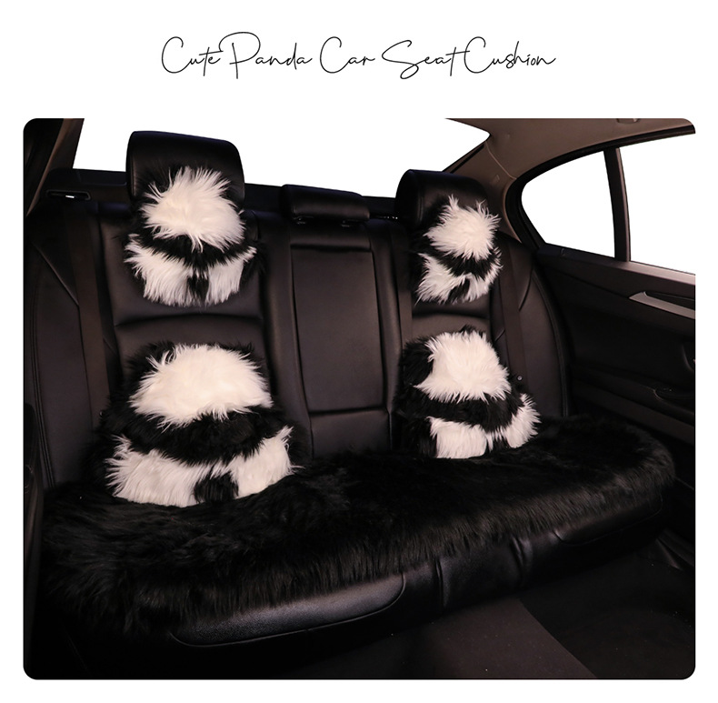 Cross-Border Long-Haired Panda Pillow Car Plush Cushion Chair Cushion Internet Celebrity Cute Red Panda Winter