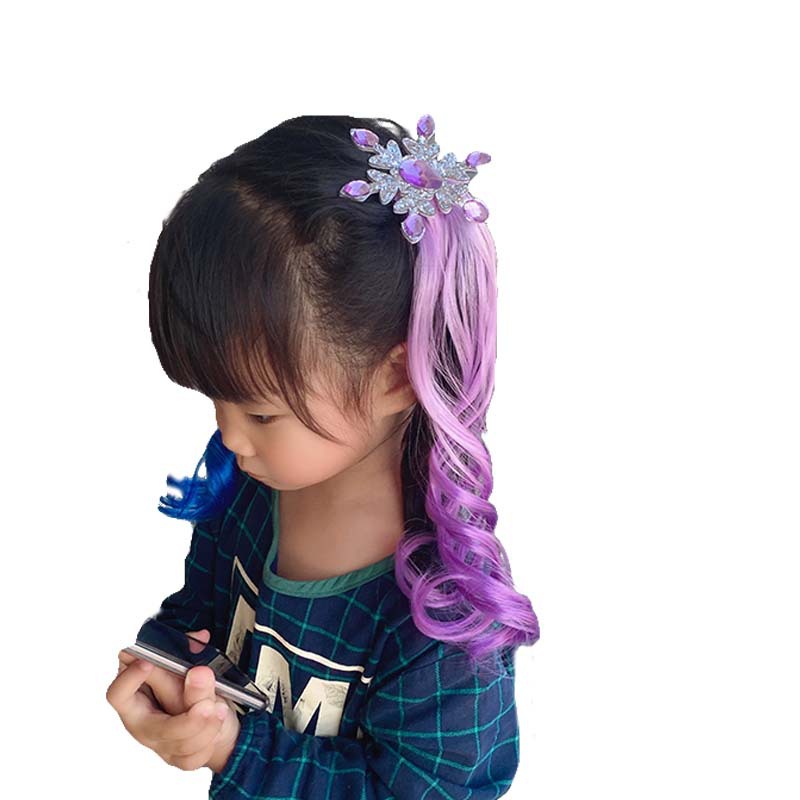 50g Weight Hair Clip Hair Accessories Type 1 Piece Quantity Holiday, Travel Occasion high temperature wire Material Snowflake Pattern Kid'S Gender Diamond Design Princess Style Princess Kid'S Snowflake High Temperature Wire Diamond Hair Clip 10