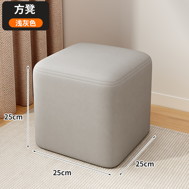 Taburete pequeño, taburete bajo para el hogar, taburete de salón, taburete de sofá, taburete simple, muelle de asiento, paquete suave, taburete de cambio de zapatos pequeño