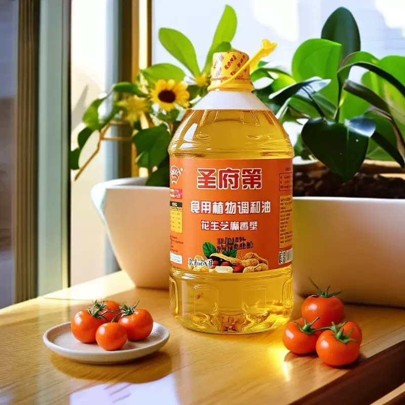 包邮圣府第5L花生油调和油一级压榨油整箱植物油食用油厂家批发