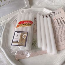 欧式直杆白色蜡烛家用停电照明结婚浪漫烛光晚餐创意布置杆蜡