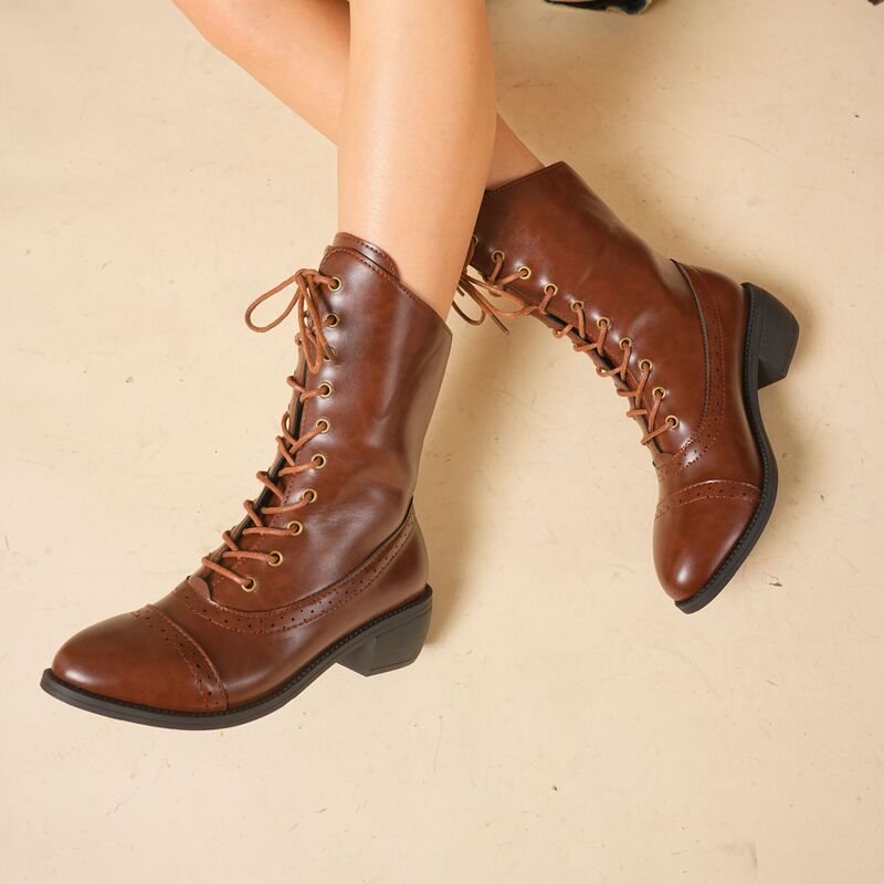 2026 Foreign Trade High-Heeled Large Size Women's Boots British Style Martin Boots Chunky Heel Short Boots Mid-Calf Motorcycle Boots for Women 2026 Foreign Trade High-Heeled Large Size Women's Boots British Style Martin Boots Chunky Heel Short Boots Mid-Calf Motorcycle Boots for Women