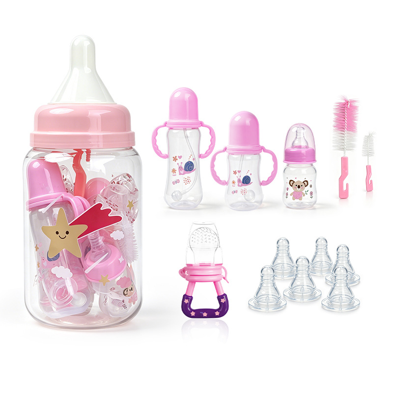 Set de Regalo de Biberones para Bebé de Plástico PP con Mango Portátil para Bebés image 6