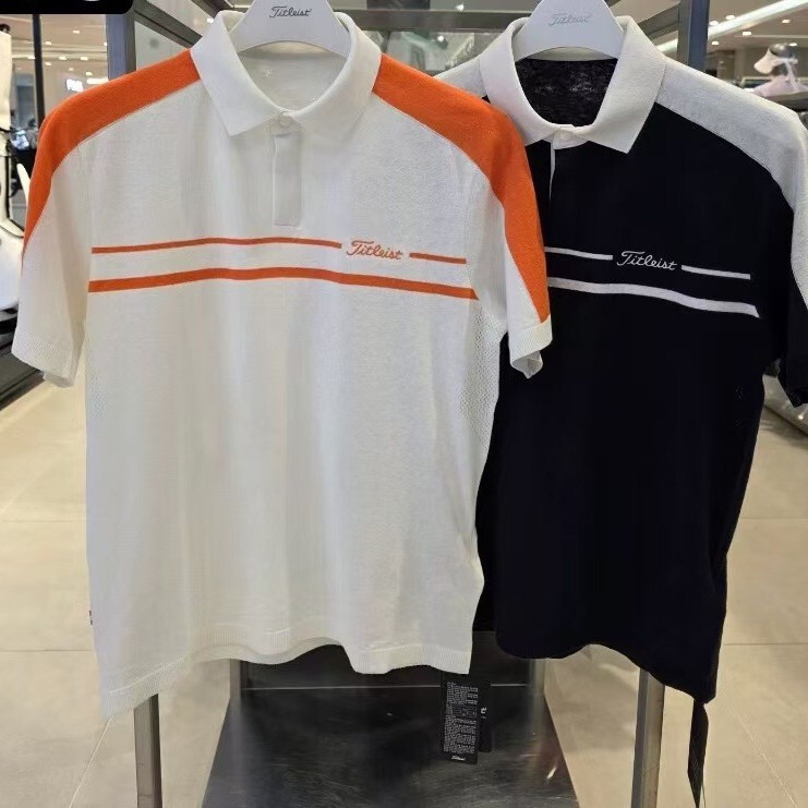 Korean Golf Men's New Fashion Versatile Casual Sports Outdoor Collared Knit Short-Sleeve Shirt Short-Sleeve Top Korean Golf Men's New Fashion Versatile Casual Sports Outdoor Collared Knit Short-Sleeve Shirt Short-Sleeve Top