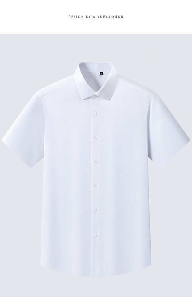 Áo sơ mi nam ngắn tay 100% cotton 230 sợi chống nhăn không cần ủi phong cách công sở — Sọc xám xanh - Áo tay ngắn 203, Trắng - Áo tay ngắn 001, Xanh nhạt - Áo tay ngắn 011, Xanh xám nhạt - Áo tay ngắn 006 chi tiết 20