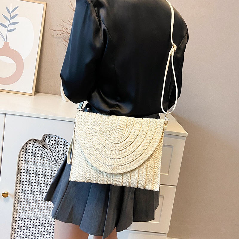 Bolso de Mano Tejido para Mujer de Tejido de Paja, para Uso Diario image 4