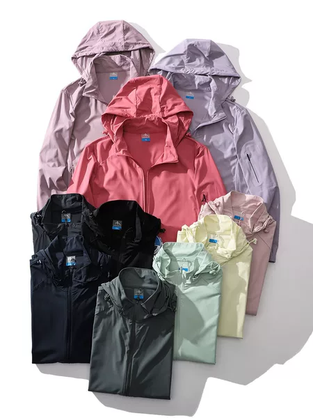 Summer 50+ Ice Silk Outdoor Lightweight Couple's Style Uv Protection Sun Protection Skin Jacket, Breathable, Comfortable and Cool