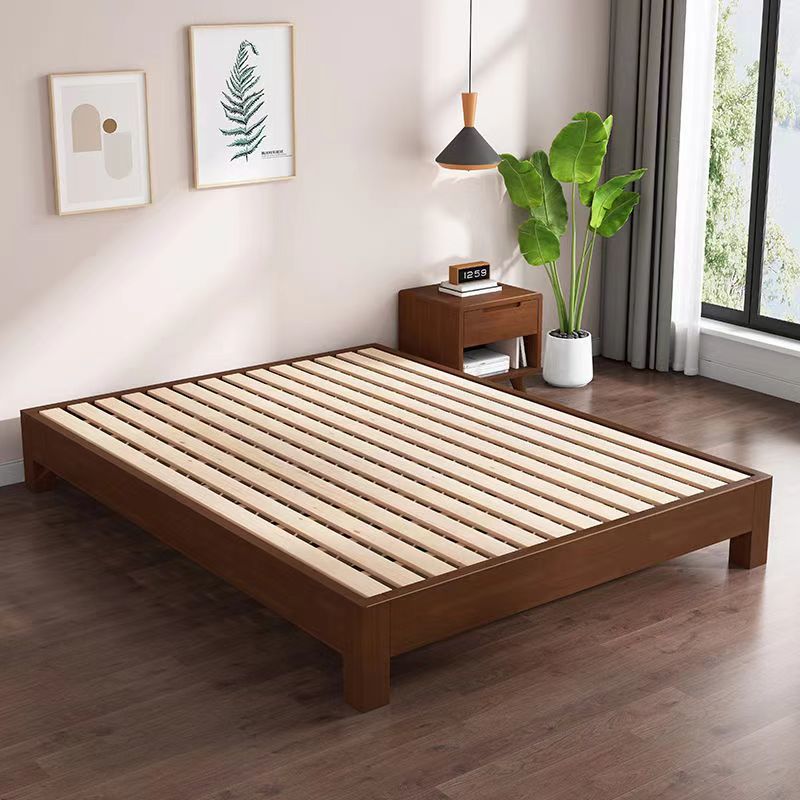 Tatami Bed Frame Solid Wood Without Bedside 1.2 Frame Size Double Bed Home B&B Moisture-Proof Row Frame