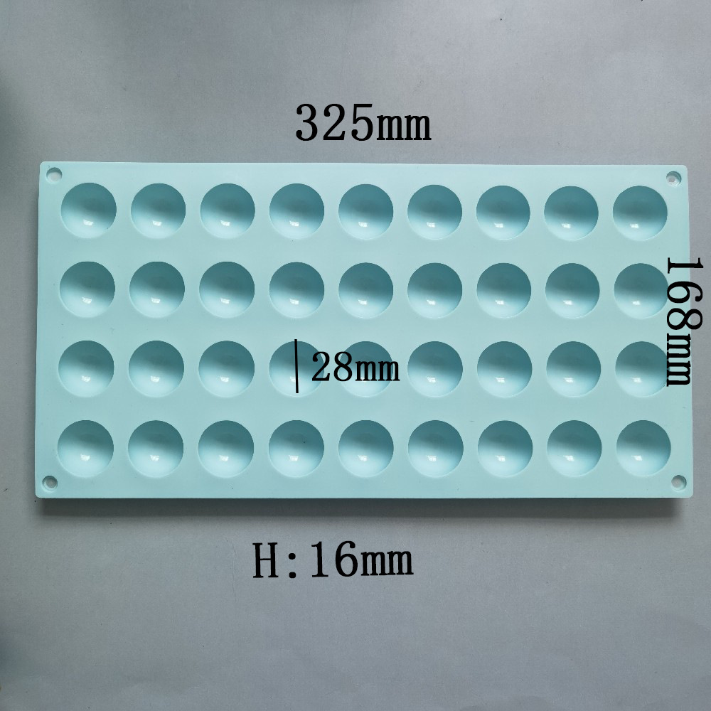 36 pequeñas semicírculos 438 molde de silicona para pastel de chocolate molde de pan herramientas de panadería de jalea
