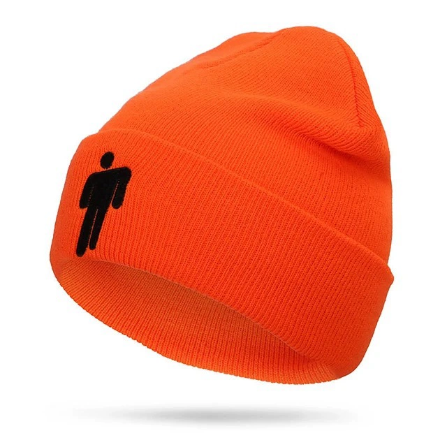 Knit beanie Billie Eilish-style, adjustable unisex hat, multiple colors