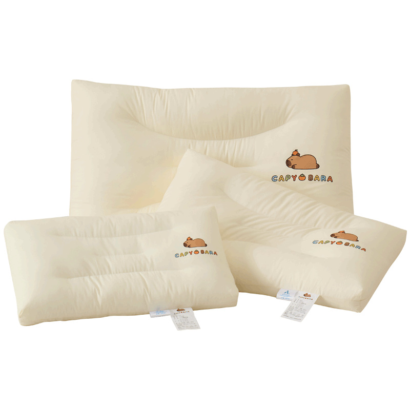 Almohada de algodón para el cuello para padres e hijos Almohada baja para niños para ayudar a dormir Almohada familiar para adultos Almohada cervical especial para dormitorio de estudiantes