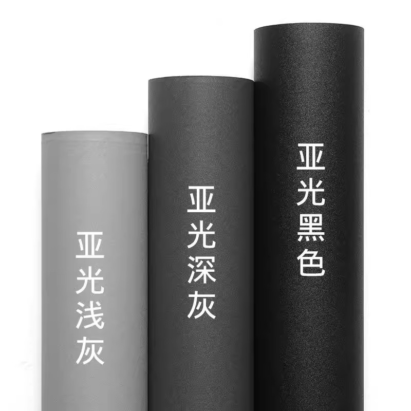 Grey Wallpaper Bedroom Warm Desktop Furniture Refurbished Wallpaper Self-adhesive Waterproof Moisture-proof Scrubbing Background Wall Sticker