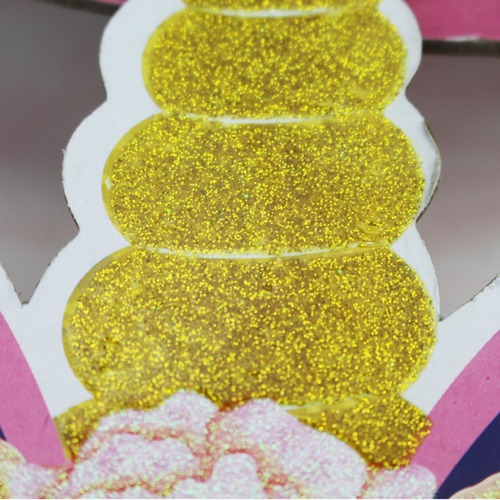 Cross-border unicorn paper cake stand party birthday party decoration three-layer disc display dessert stand