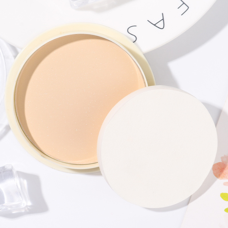 Lingdian pastel de leche en polvo de soja para mujeres estudiantes maquillaje ligero barato de larga duración de la piel pulida pastel blanco invisible poro húmedo y seco de doble uso