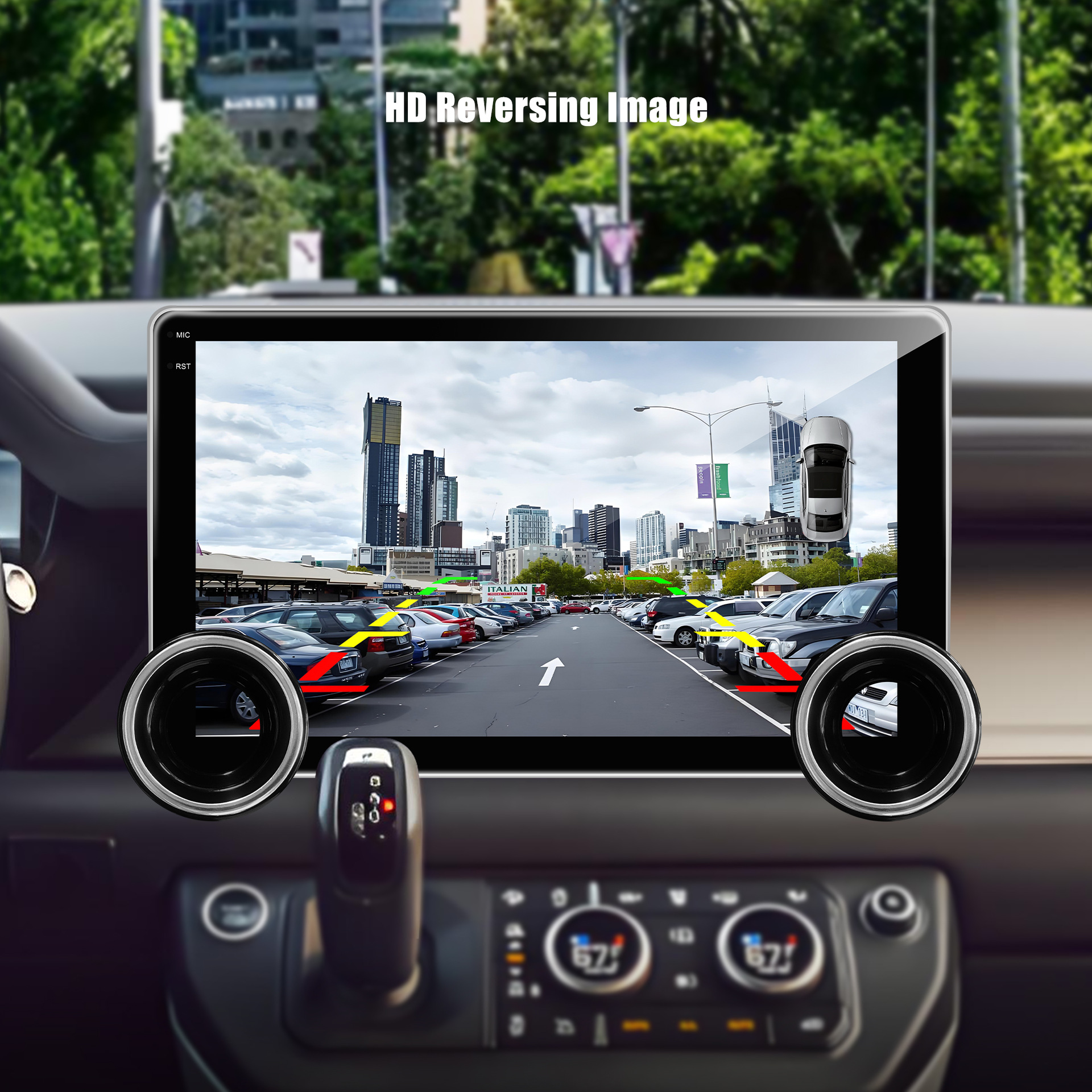 Cross-Border 10.1inch Dual-Knob Car Navigation Mp5 Player Wireless Carplay Car Android Navigator