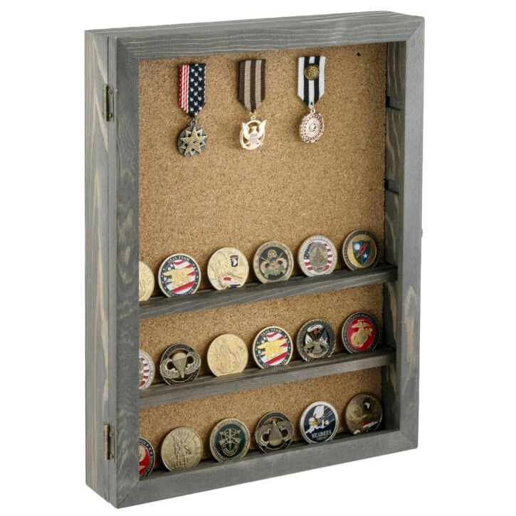 Wall-mounted Medal Display Stand Commemorative Coin Display Display Box Living Room Decoration Display Box Shadow Box Collection Hanging