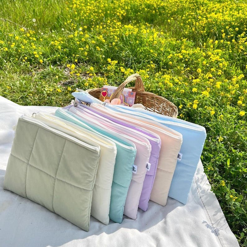 ETSY Amazon cross-border personalized quilted embroidered notebook cover and tablet storage bag, custom-made