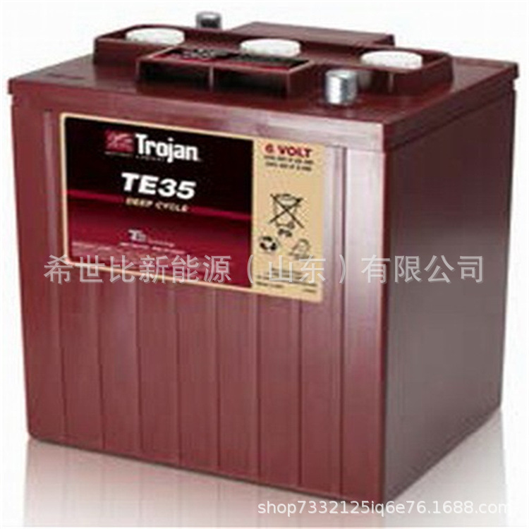 TROJAN邱健TE35参数尺寸6V245AH高尔夫球车堆高机升降机长寿命