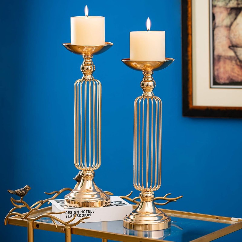 Fabricantes transfronterizos de línea europea simple candelabros de hierro forjado candelabros de hoteles para el hogar decoración minimalista