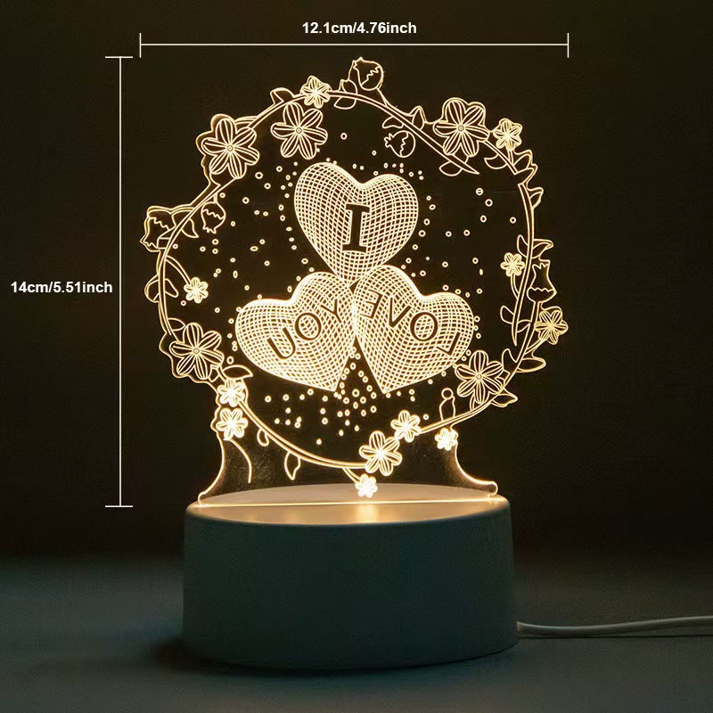 LED creative acrylic table lamp, lights, night light, (Cross-border trading), 3D