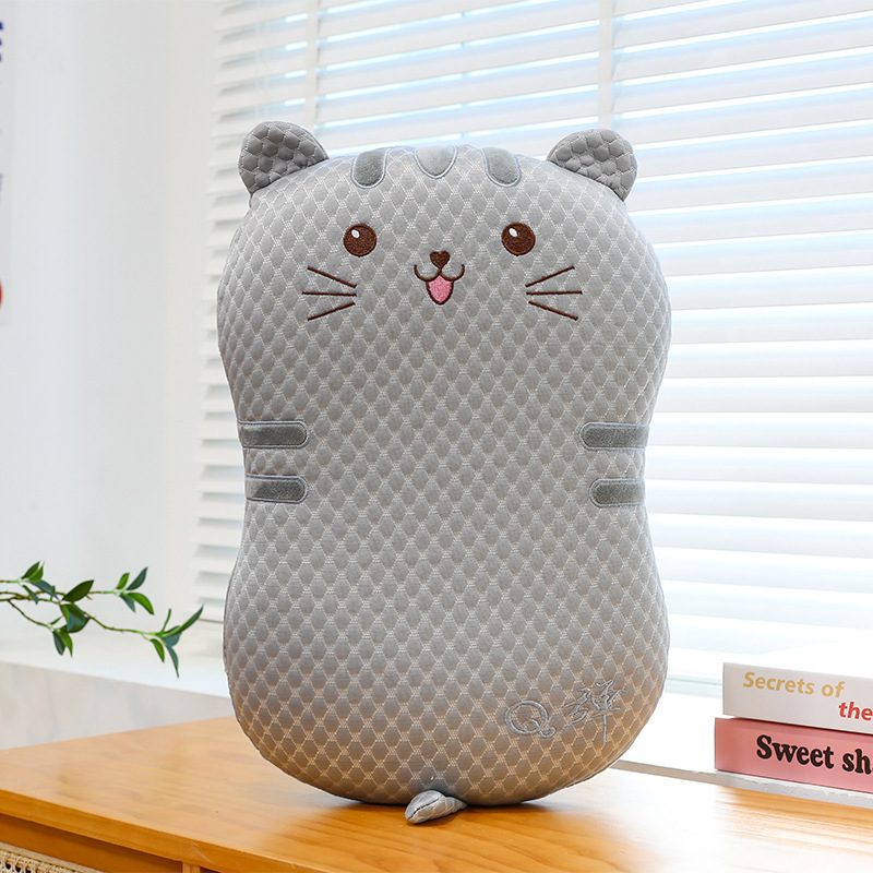 Bingdoudou 猫腹枕オフィス学生寮夏クール低反発頚椎昼寝枕枕|undefined