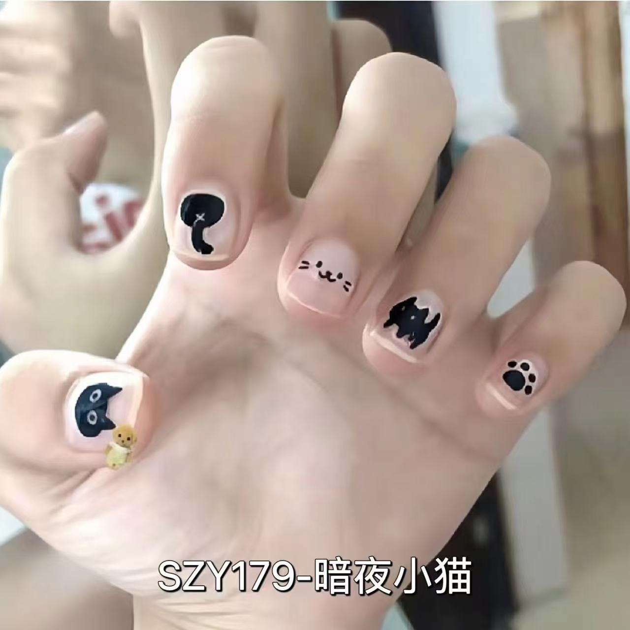 SZY179 Gatito de la noche oscura