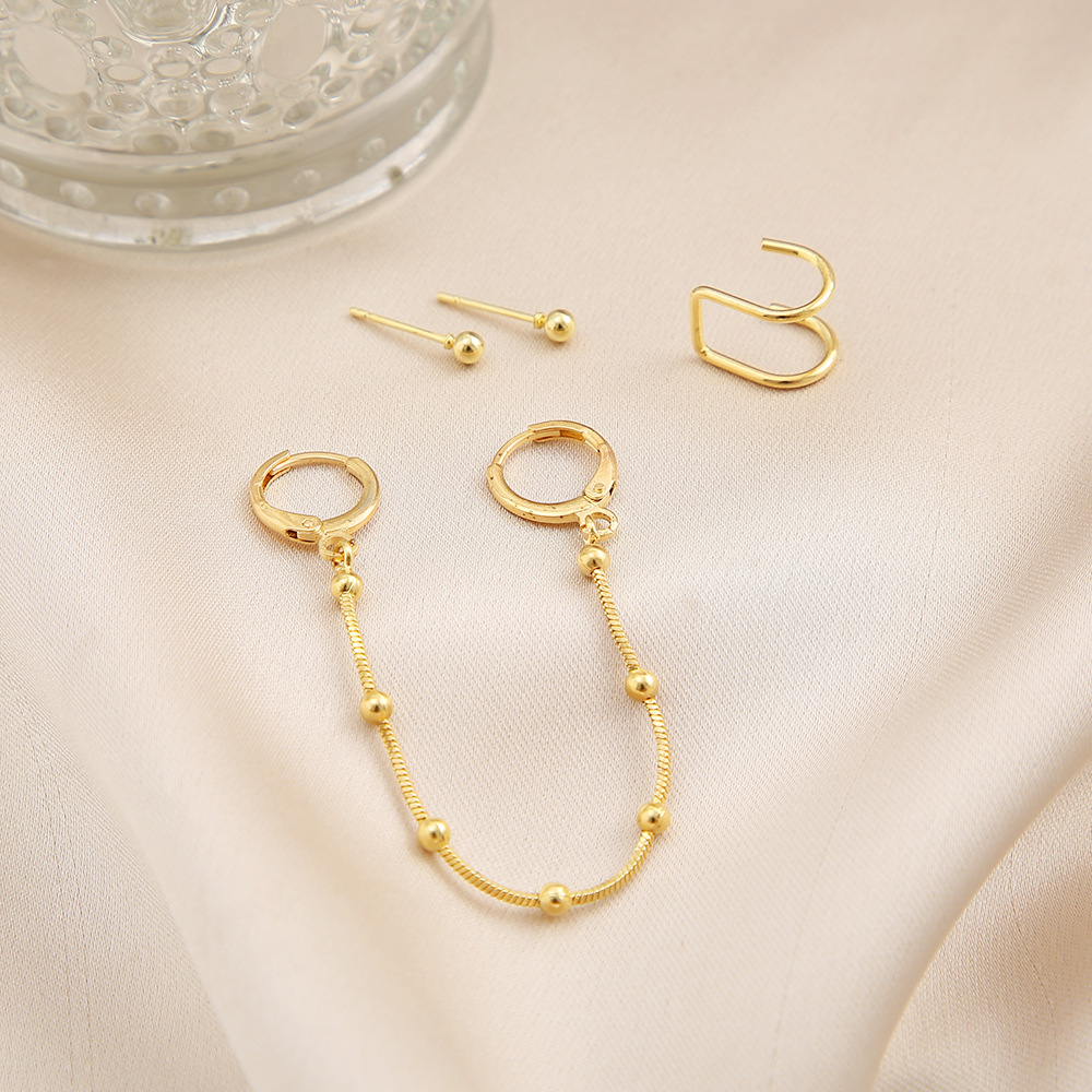 Fashion Solid Color Alloy Plating Women's Drop Earrings 4 Pieces display picture 3