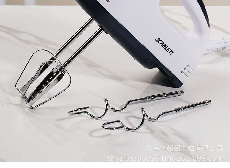 Grenzüberschreitender elektrischer Handrührer und Knethaken Rührstab Sahne Eiweiß Edelstahl Mixer Knetmaschine Handmixer