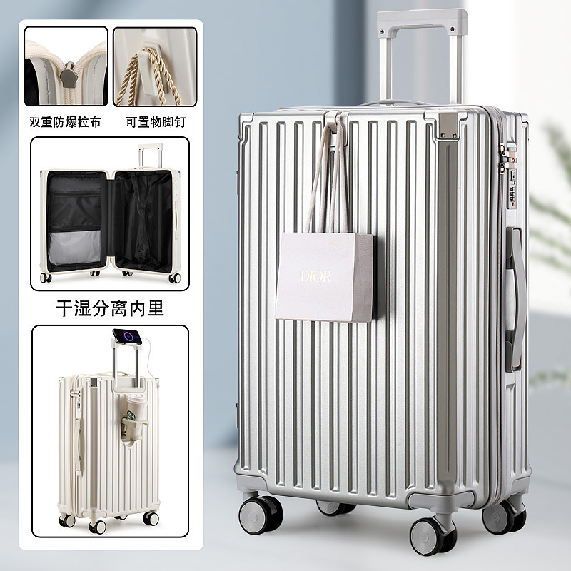 라이트 그레이 [방폭 지퍼 + 컵홀더 + 충전 포트]