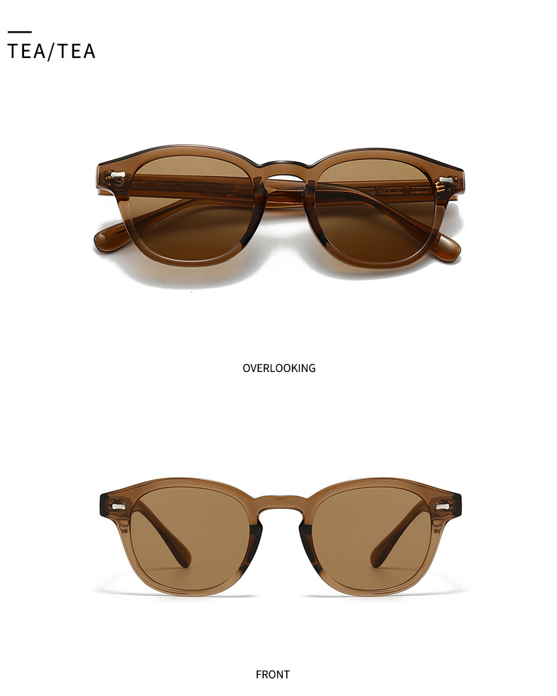 Simple Style Streetwear Solid Color UV400 Protection Resin Round Frame Full Frame Women's Sunglasses display picture 11