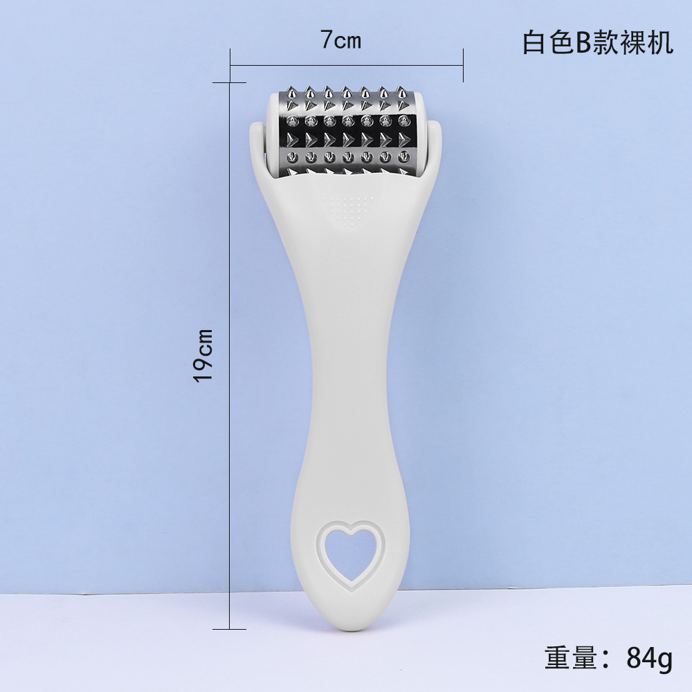 Nuevas herramientas de masaje facial transfronterizas, lifting de belleza, compresas de hielo, guía de masaje, rodillo de masaje de metal en forma de diente de lobo