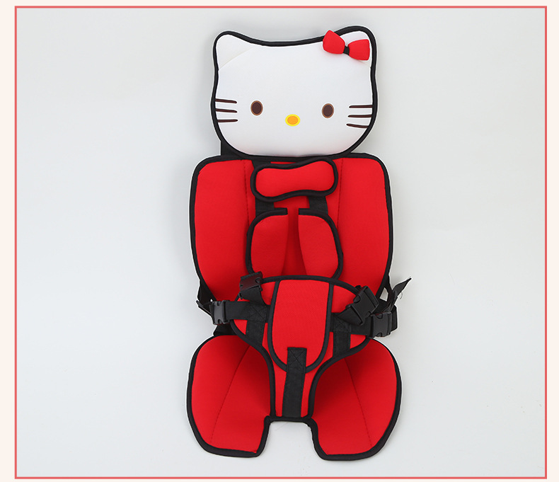Big-Faced Cat Style Non-Computer Vehicle Electric Tricycle Seat Cushion Thickeneded Sponge Cushion Fixed Strap