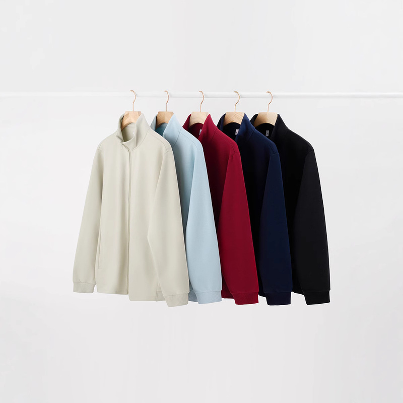 380g Heavyweight Stand-Up Collar Sweatshirt for Men, Stylish Autumn and Winter Long-Sleeve Solid Color Trendy Brand Couple's Zip-Up Jacket for Men 380g Heavyweight Stand-Up Collar Sweatshirt for Men, Stylish Autumn and Winter Long-Sleeve Solid Color Trendy Brand Couple's Zip-Up Jacket for Men