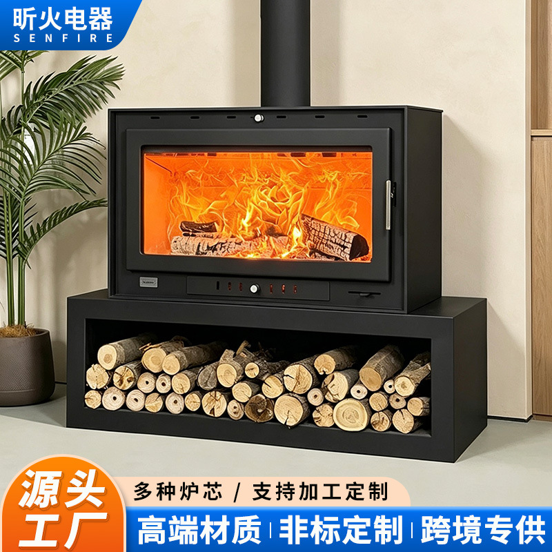 欧式真火壁炉室内家用柴火炉煤柴两用别墅客厅农村民宿冬季取暖炉