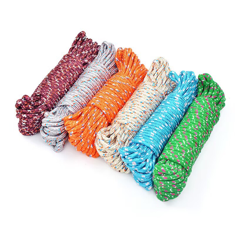Tendedero antideslizante y a prueba de viento para balcón exterior engrosado multiusos 10 metros tendedero secado edredón secado ropa cuerda de nailon