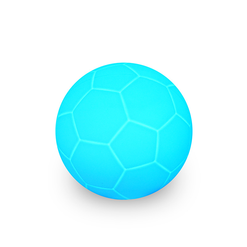 Fútbol creativo luz de noche de silicona fuente transfronteriza luz de carga USB nueva luz de ambiente de cabecera extraña regalo para niños