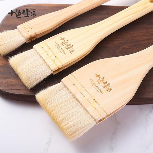 Food grade wool brush egg liquid soft hair barbecue oil brush moon cake kitchen pancake household baking tool sauce brush