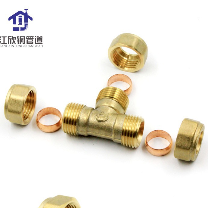 Estándar australiano DZR protección del medio ambiente anti-Zinc accesorios de tubería de cobre rojo anillo de cobre TP2 manga de tarjeta de latón tee