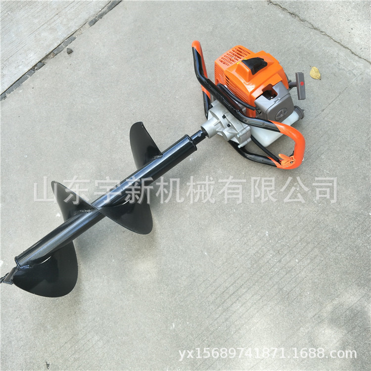 小型便携式挖坑机多功能种树钻眼机 大功率汽油打洞机